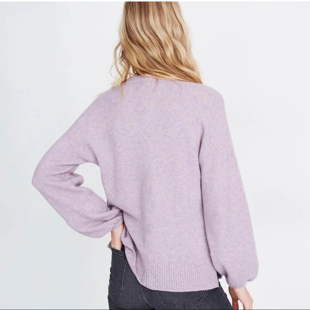 Madewell Payton Pullover Sweater in Heather Lilac Size Large